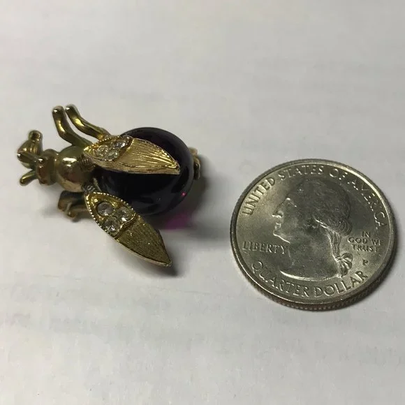 Vintage Purple Insect Bug Pin - Picture 3 of 8